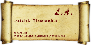 Leicht Alexandra névjegykártya